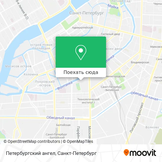 Карта Петербургский ангел