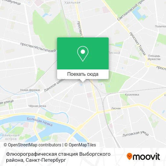 Карта Флюорографическая станция Выборгского района
