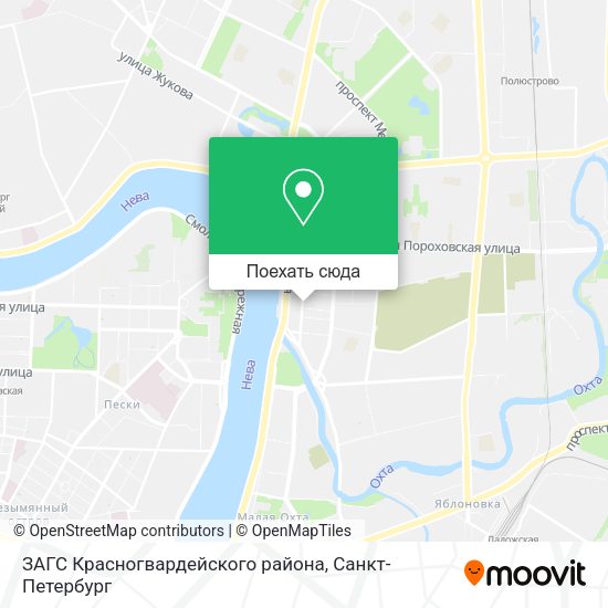 Карта ЗАГС Красногвардейского района