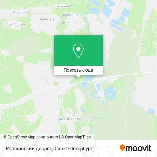 Карта Ропшинский дворец