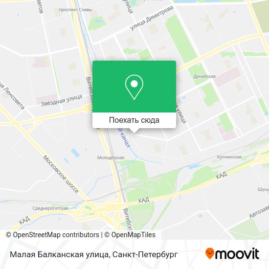 Карта Малая Балканская улица