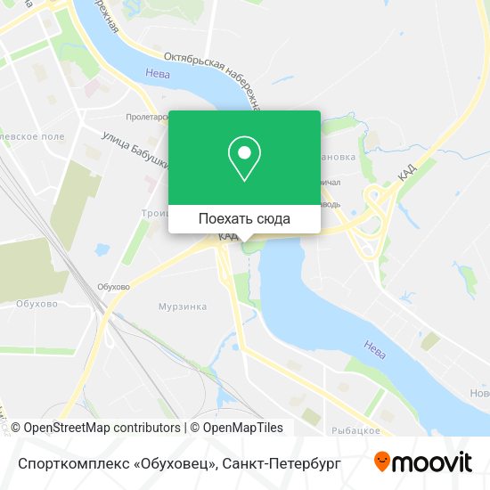 Карта Спорткомплекс «Обуховец»