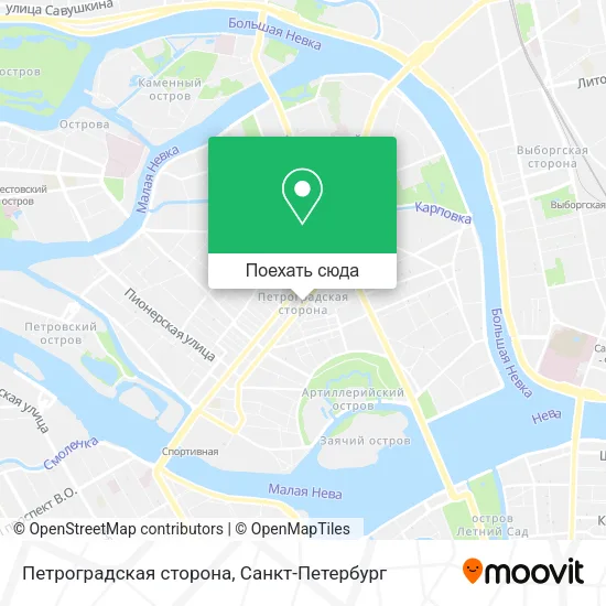 Карта Петроградская сторона