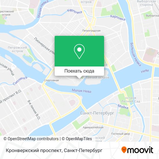 Карта Кронверкский проспект
