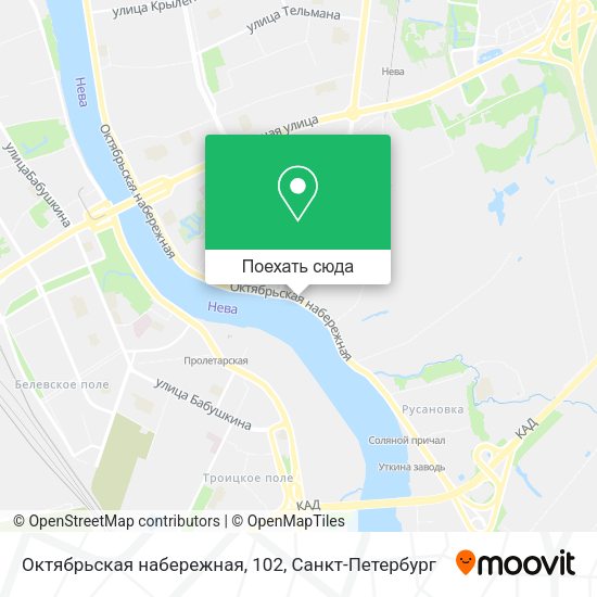 Карта Октябрьская набережная, 102