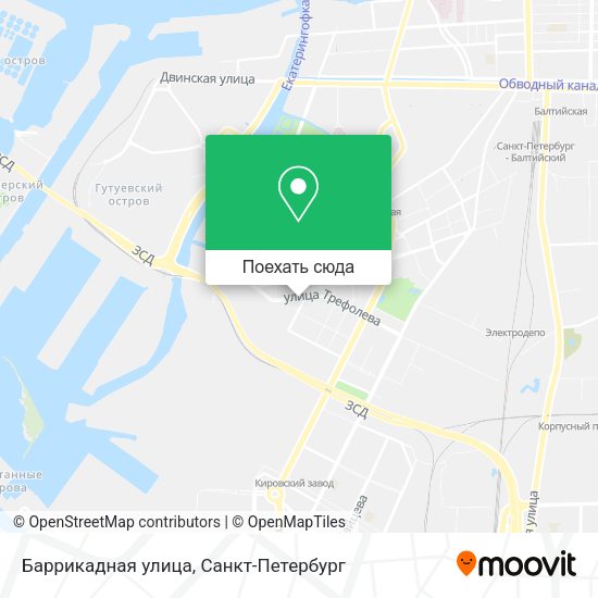 Карта Баррикадная улица