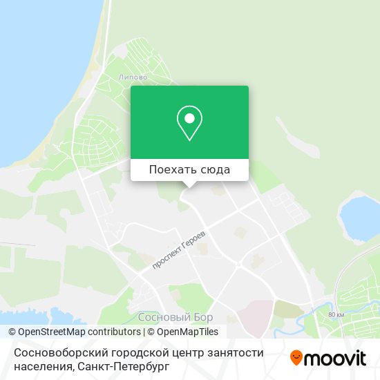 Карта Сосновоборский городской центр занятости населения
