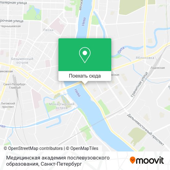 Карта Медицинская академия послевузовского образования