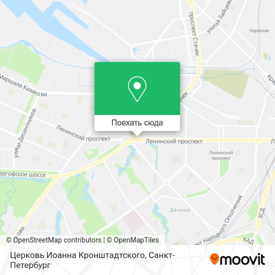 Карта Церковь Иоанна Кронштадтского