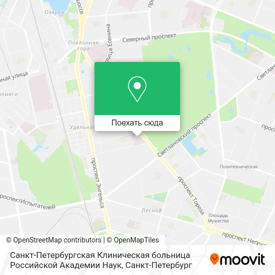 Карта Санкт-Петербургская Клиническая больница Российской Академии Наук