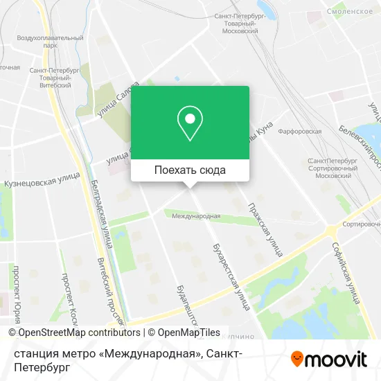 Карта станция метро «Международная»