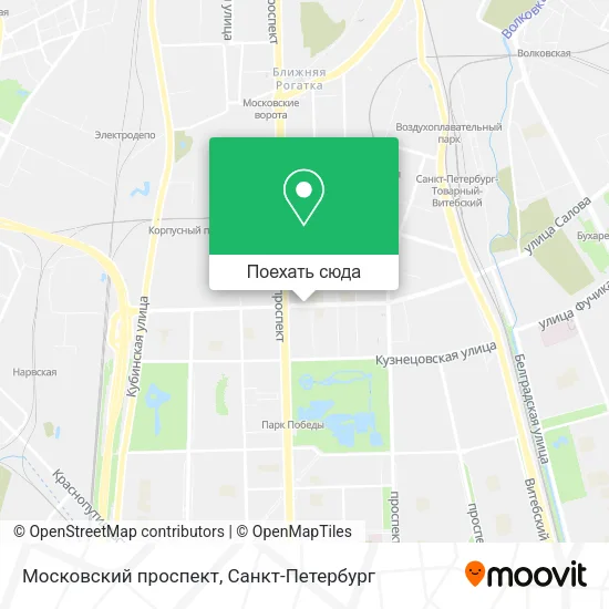 Карта Московский проспект