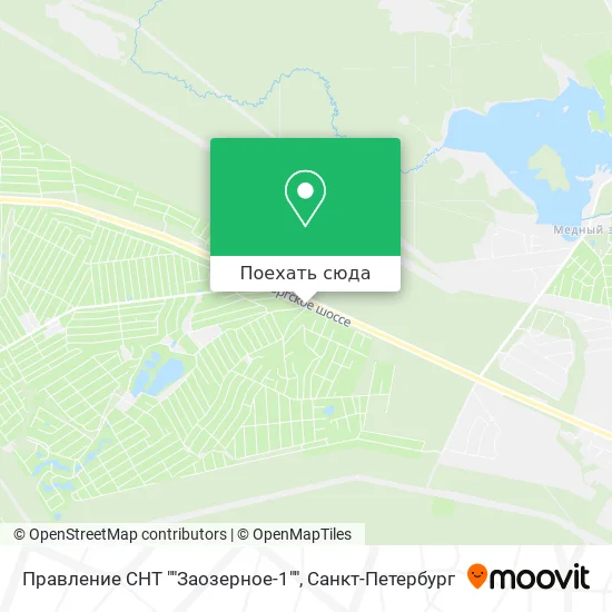 Карта Правление СНТ ""Заозерное-1""