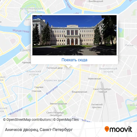 Карта Аничков дворец