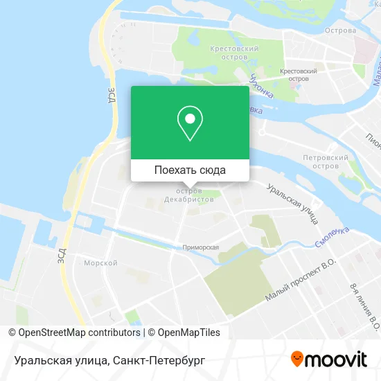Карта Уральская улица