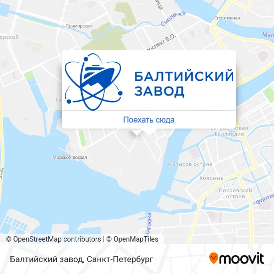 Карта Балтийский завод