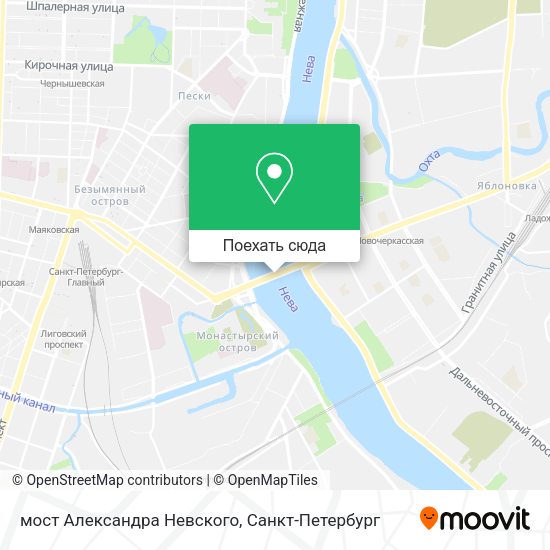 Карта мост Александра Невского