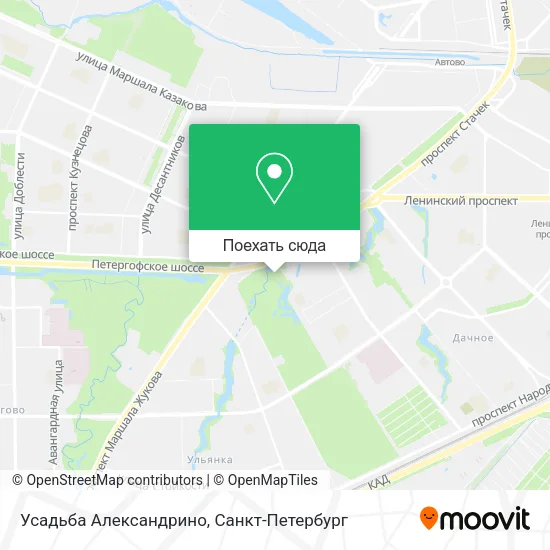 Карта Усадьба Александрино