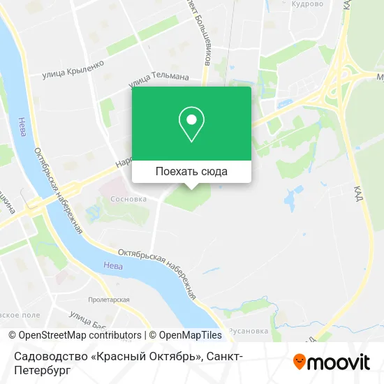 Карта Садоводство «Красный Октябрь»
