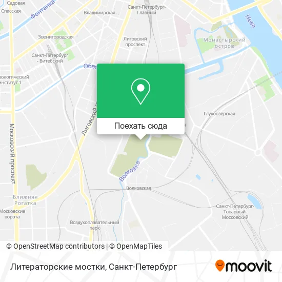 Карта Литераторские мостки