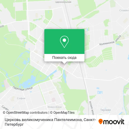 Карта Церковь великомученика Пантелеимона