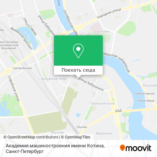 Карта Академия машиностроения имени Котина