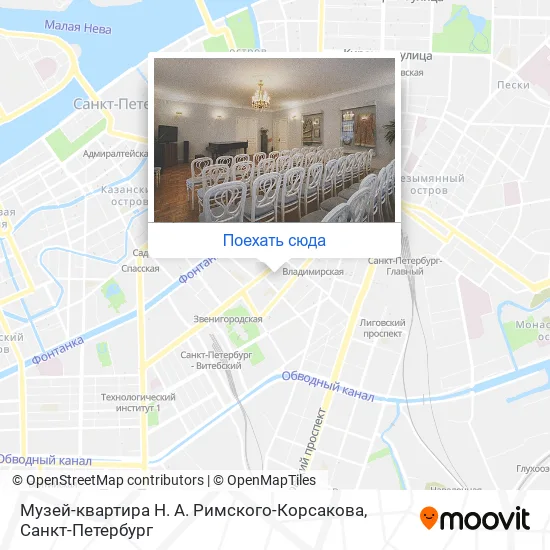 Карта Музей-квартира Н. А. Римского-Корсакова