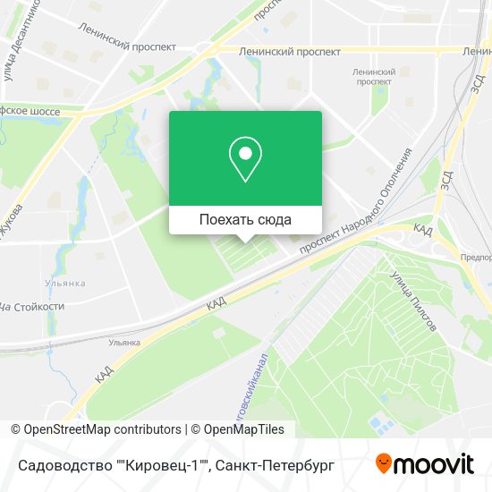 Карта Cадоводство ""Кировец-1""