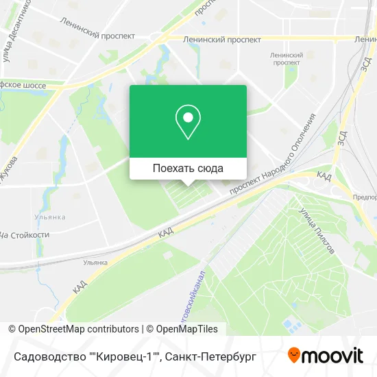 Карта Cадоводство ""Кировец-1""