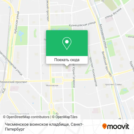 Карта Чесменское воинское кладбище