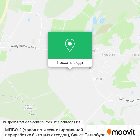 Карта МПБО-2 (завод по механизированной переработке бытовых отходов)