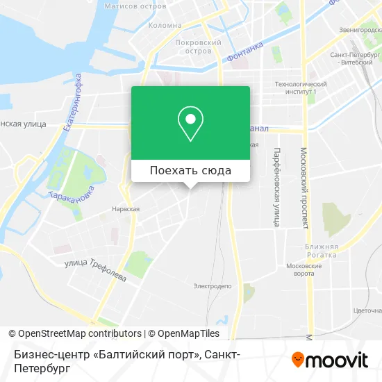 Карта Бизнес-центр «Балтийский порт»