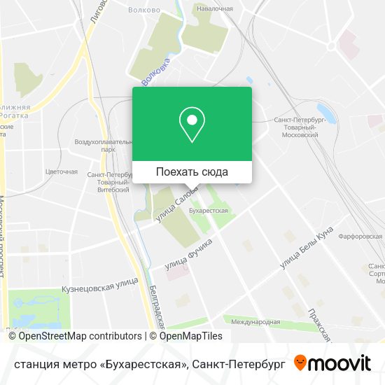 Карта станция метро «Бухарестская»