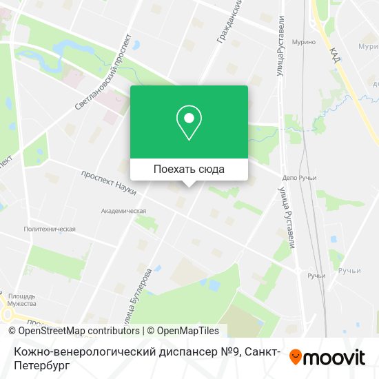 Карта Кожно-венерологический диспансер №9