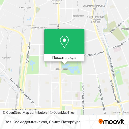 Карта Зоя Космодемьянская