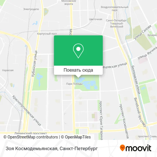 Карта Зоя Космодемьянская