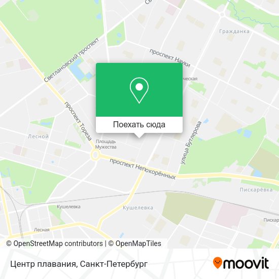 Карта Центр плавания