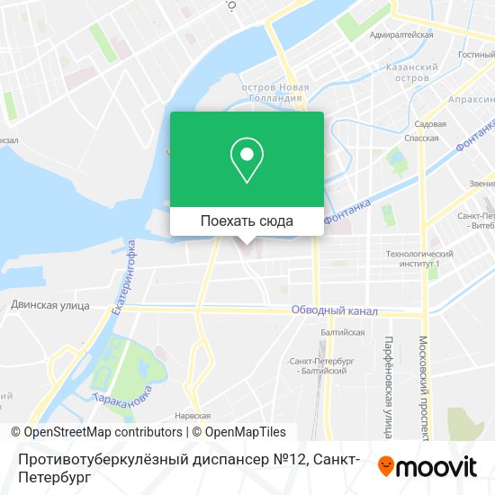 Карта Противотуберкулёзный диспансер №12