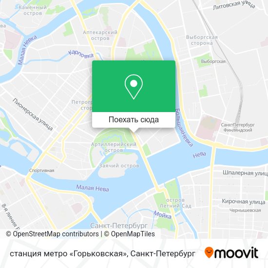 Карта станция метро «Горьковская»