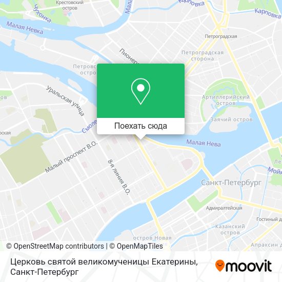 Карта Церковь святой великомученицы Екатерины