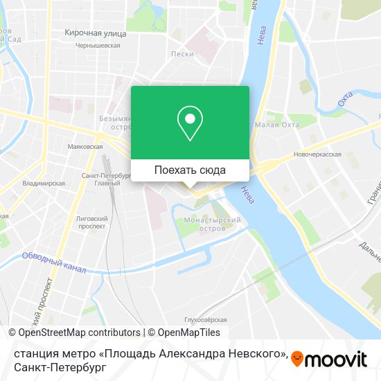 Карта станция метро «Площадь Александра Невского»