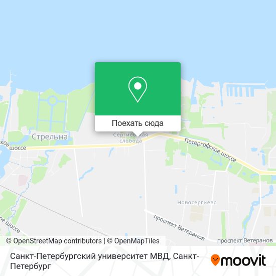 Карта Санкт-Петербургский университет МВД