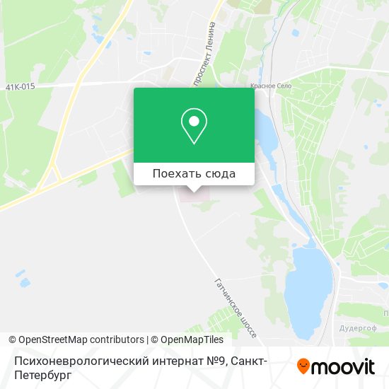 Карта Психоневрологический интернат №9