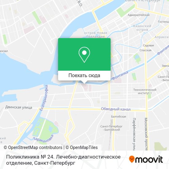 Карта Поликлиника № 24. Лечебно-диагностическое отделение