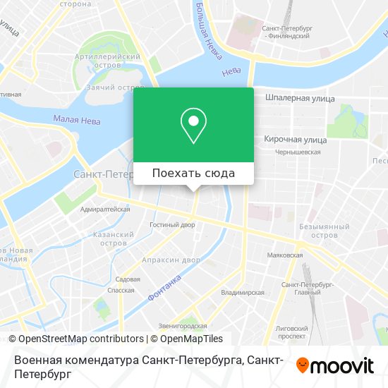 Карта Военная комендатура Санкт-Петербурга