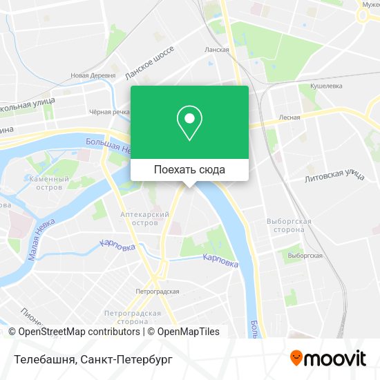 Карта Телебашня