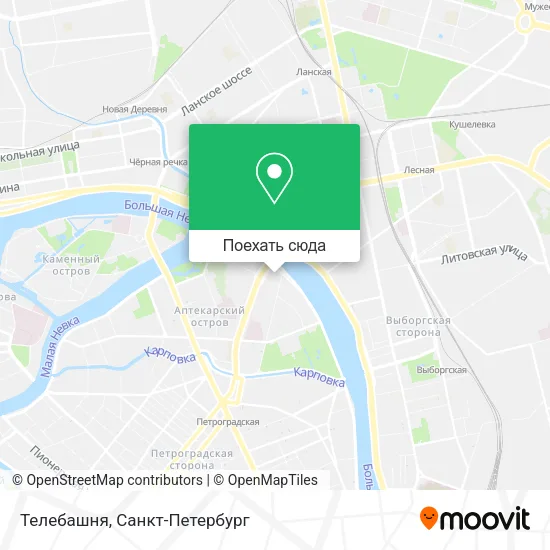 Карта Телебашня