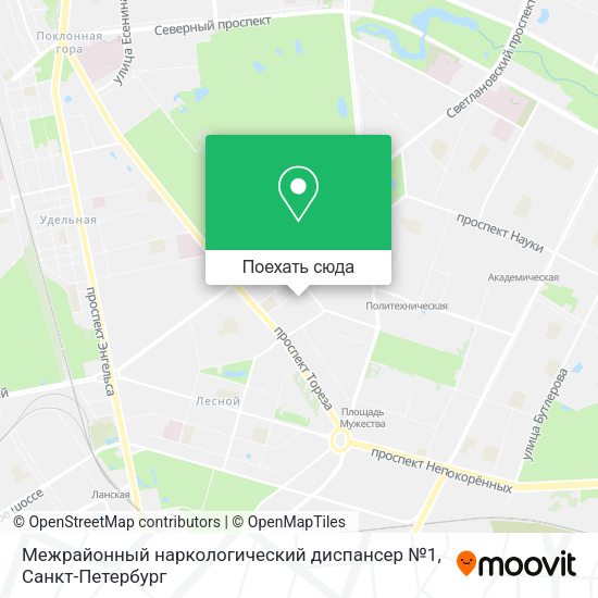 Карта Межрайонный наркологический диспансер №1