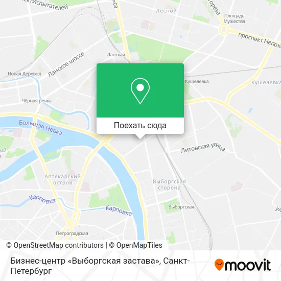 Карта Бизнес-центр «Выборгская застава»