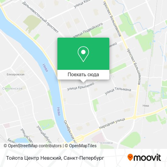 Карта Тойота Центр Невский